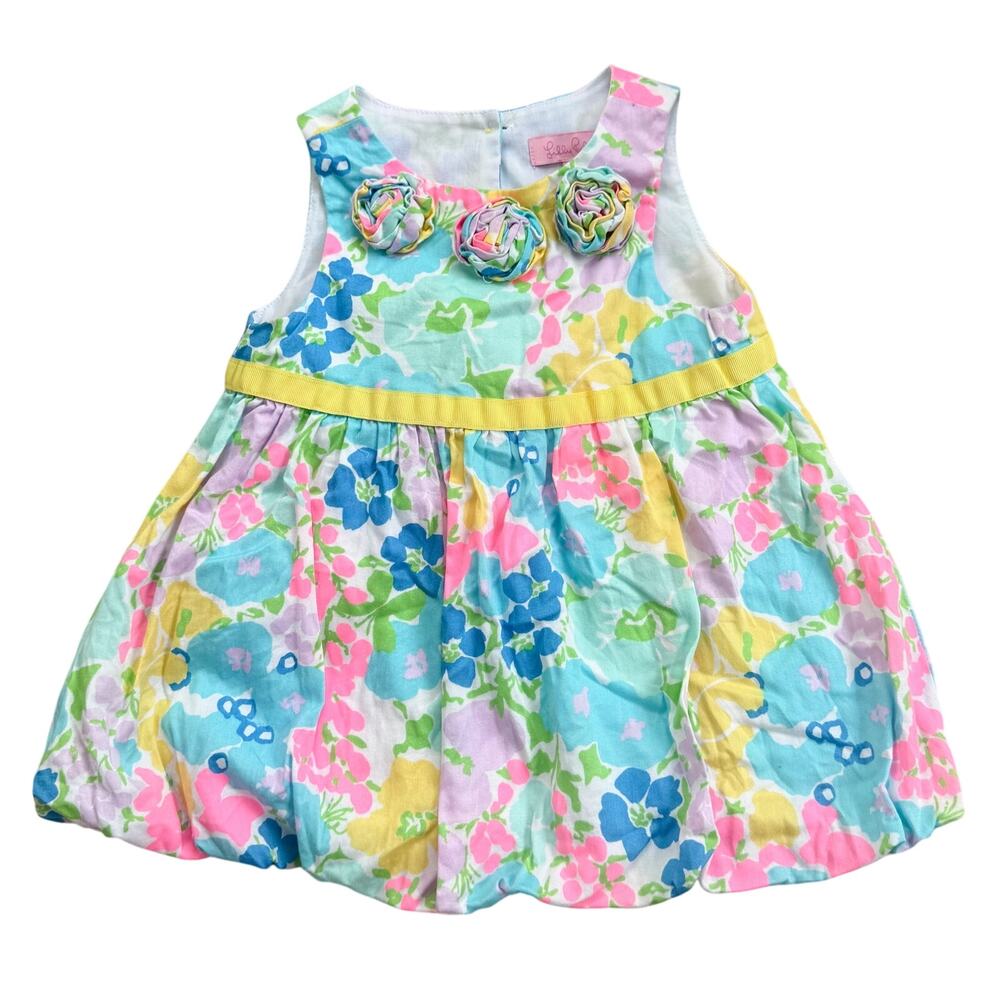Lilly Pulitzer Rosette Bubble Dress Infant Size 12-18M